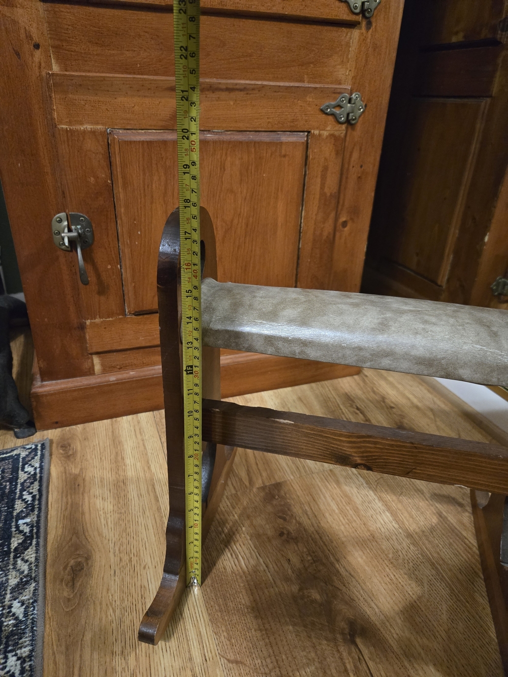 Wooden Rocking Foot Stool - Picture 5 of 6